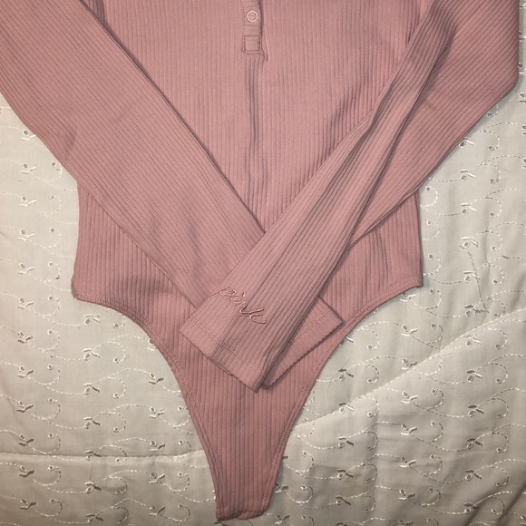 PINK Victoria’s Secret Pink Ribbed bodysuit - Picture 2 of 4
